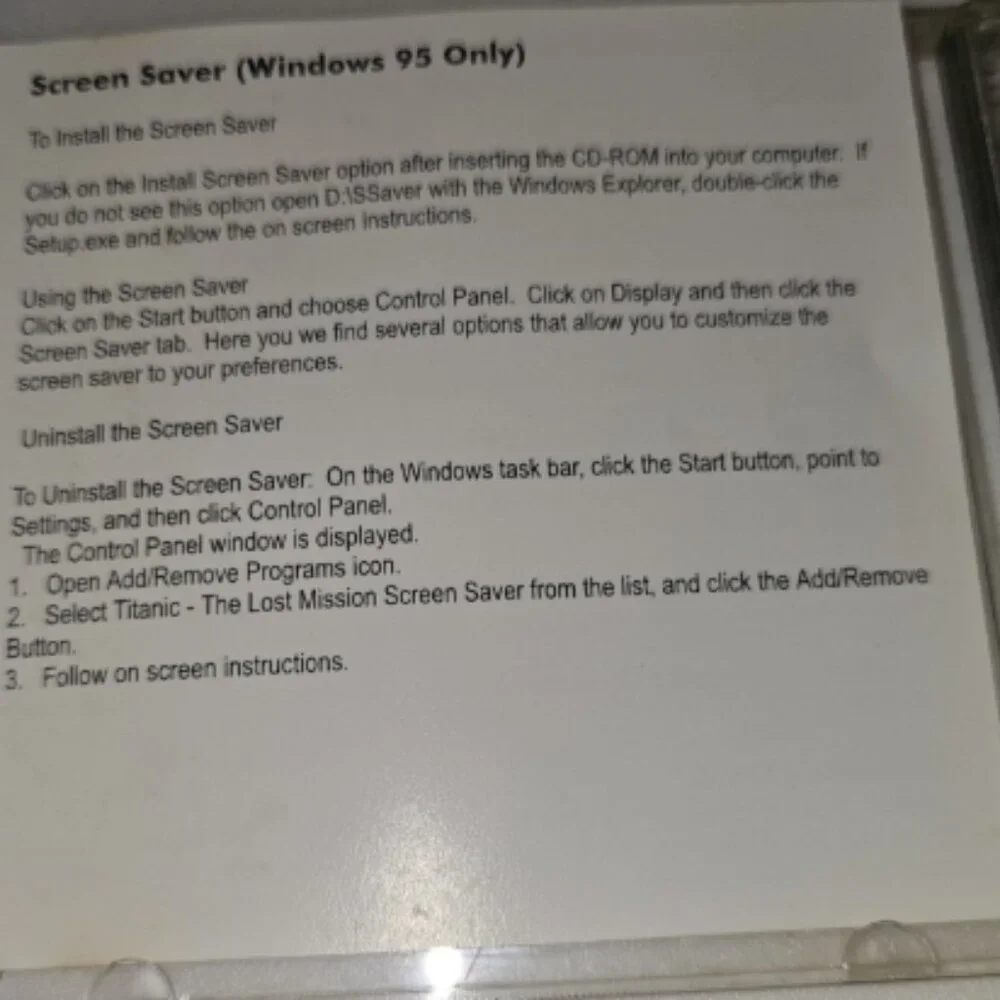 Titanic: The Lost Mission (Microsoft Windows, 1998)
